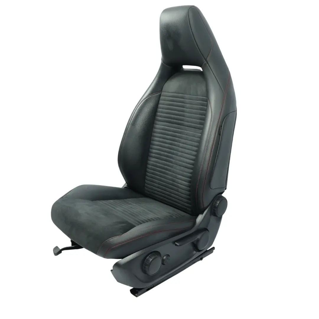 Mercedes W176 Vordersitz links Stoff Kunstleder Mikrofaser Schwarz - SKU A1769109101-3 - Teilenummer A1769109101