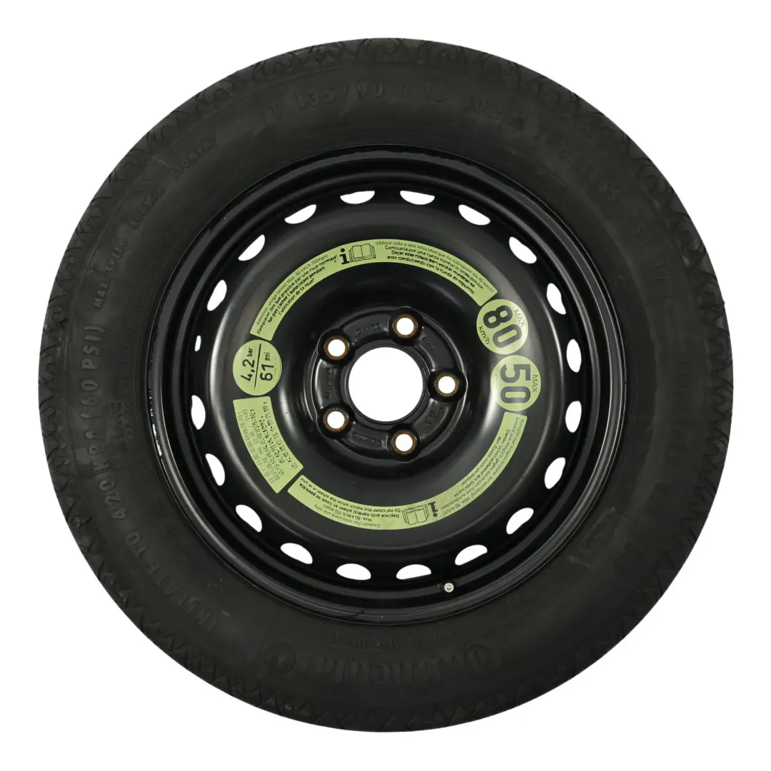 Ersatzrad Stahlreifen Continental R16 135/90 für Mercedes W204 S204 mit Teilenummer A2044000302 Mercedes W204 S204 Ersatzrad Stahlreifen Continental R16 135/90 - SKU A2044000302-4 - Teilenummer A2044000302