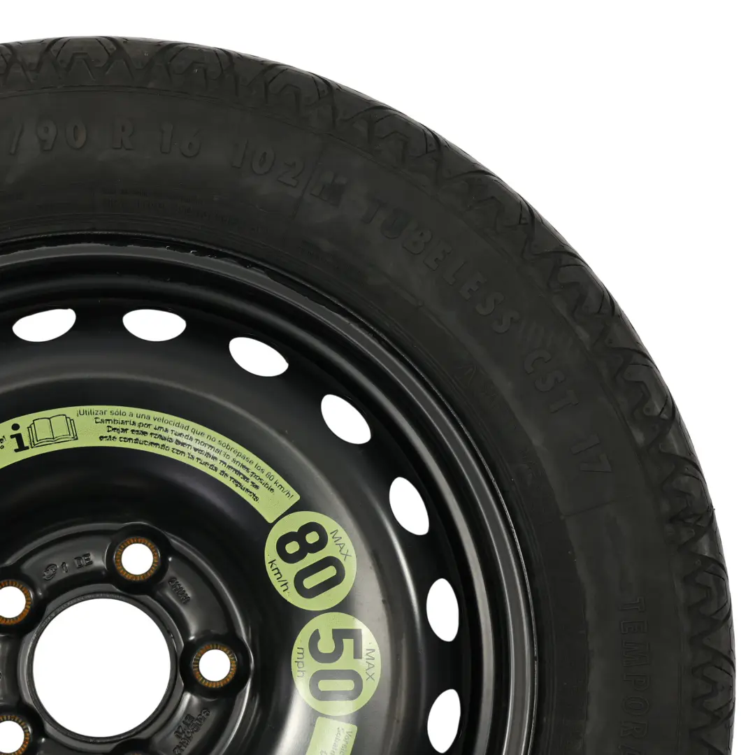 Ruota Scorta Acciaio Pneumatico R16 135/90 per Mercedes W204 S204 con numero di parte A2044000302 Mercedes W204 S204 Ruota Scorta Acciaio Pneumatico R16 135/90 - SKU A2044000302-4 - Numero di parte A2044000302