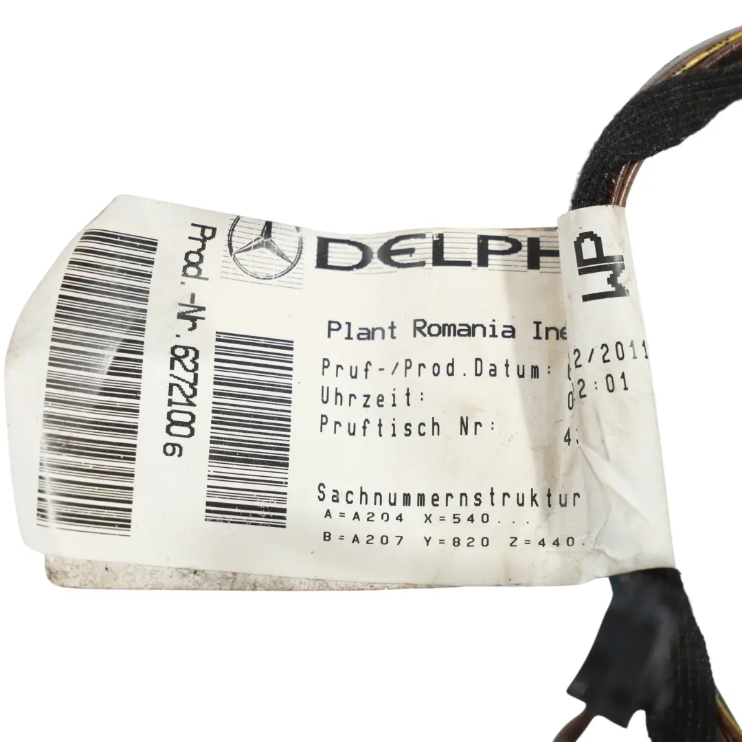 Mercedes W204 Cable De Enchufe De Luz Trasera Derecha - SKU A2048205864-1 - Número de pieza A2048205864