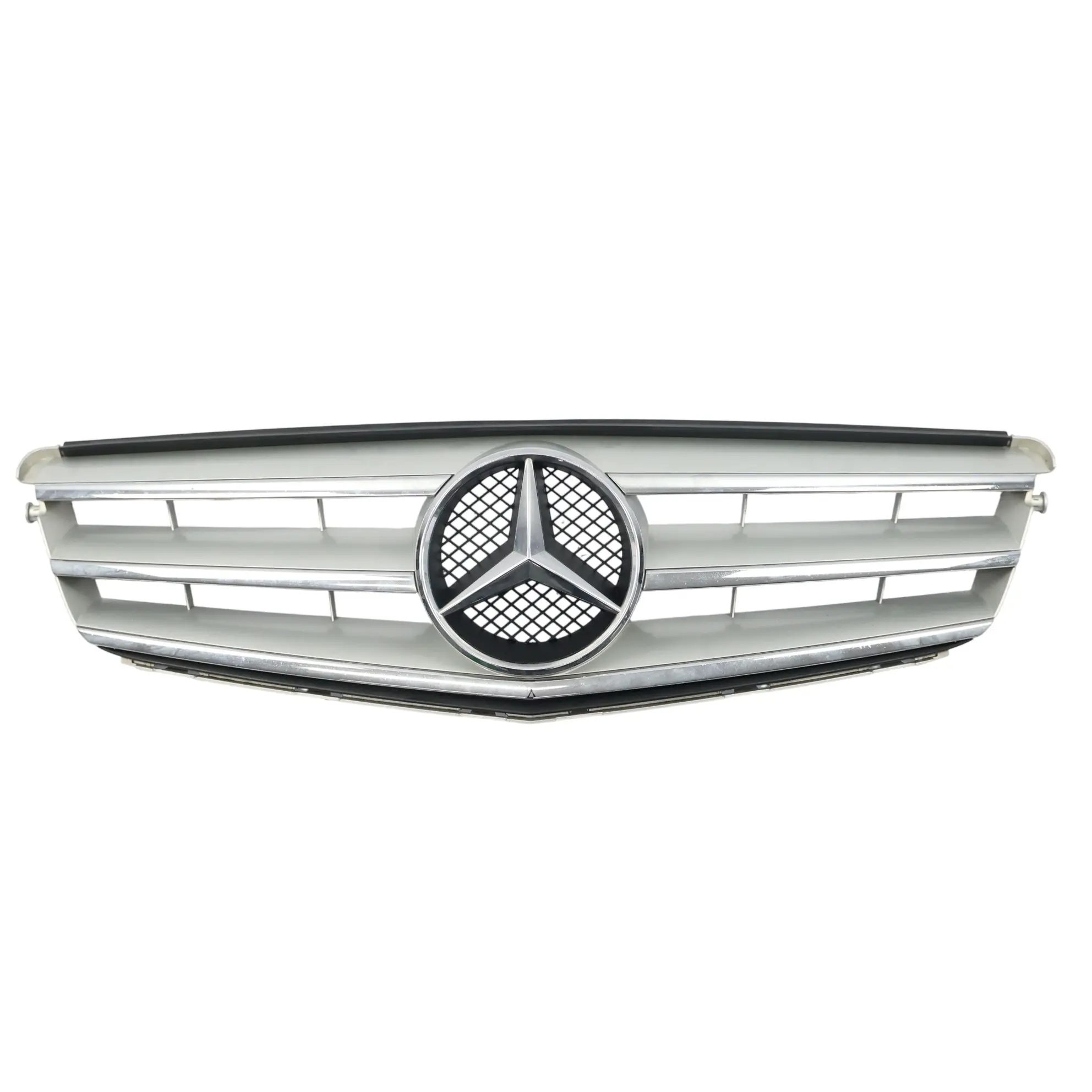 Mercedes W204 Cofano Griglia Anteriore Trave Radiatore Pannello Argento Cromo