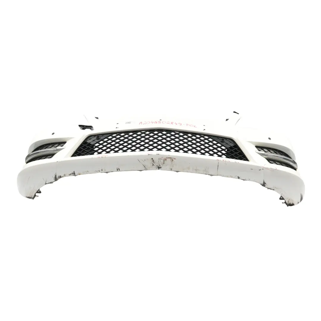 Front Bumper AMG Trim Panel Cover Polar White - 149 to Mercedes W204 with Part number A2048802849 Mercedes W204 Front Bumper AMG Trim Panel Cover Polar White - 149 - SKU A2048802849-POL - Part number A2048802849