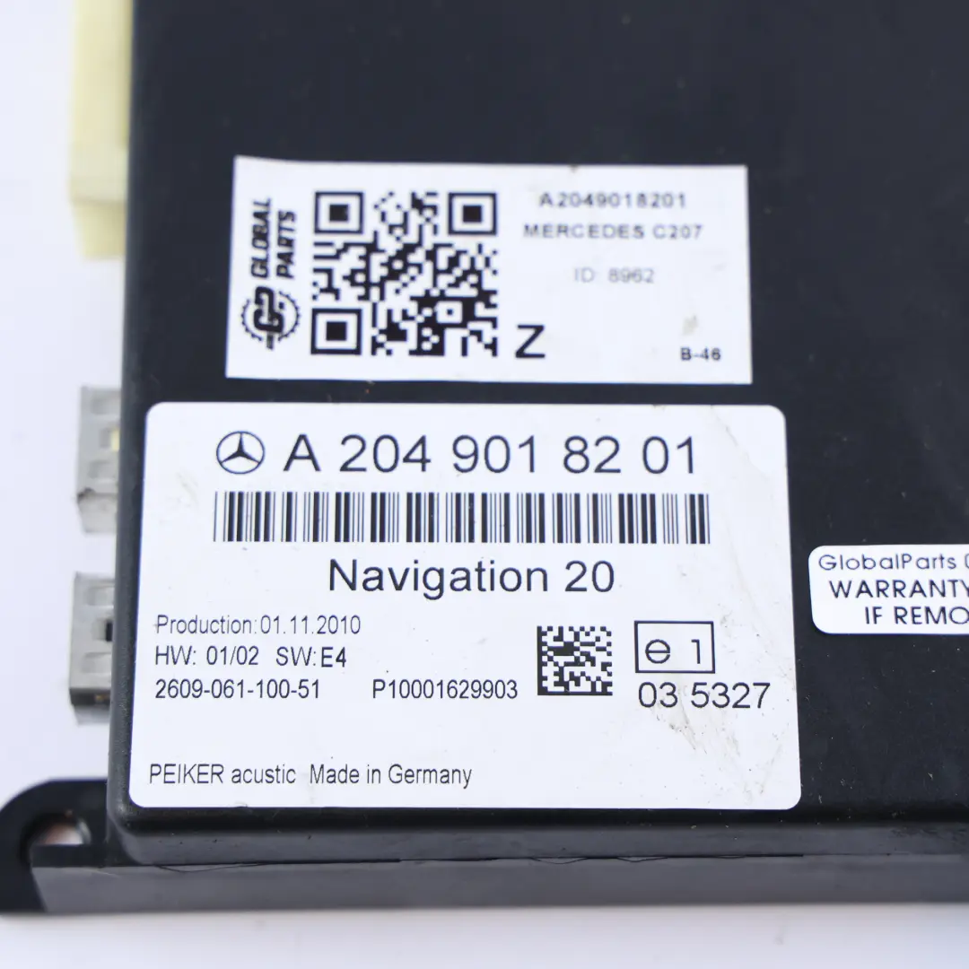 Mercedes W204 C207 W212 W218 Navigations Steuergerät Modul - SKU A2049018201 - Teilenummer A2049018201