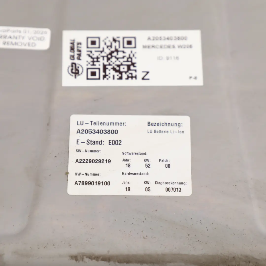 300de Hybrid Lithium-Ion High Voltage Battery 365V 37A to Mercedes W205 with Part number A2053403800 Mercedes W205 300de Hybrid Lithium-Ion High Voltage Battery 365V 37A - SKU A2053403800 - Part number A2053403800