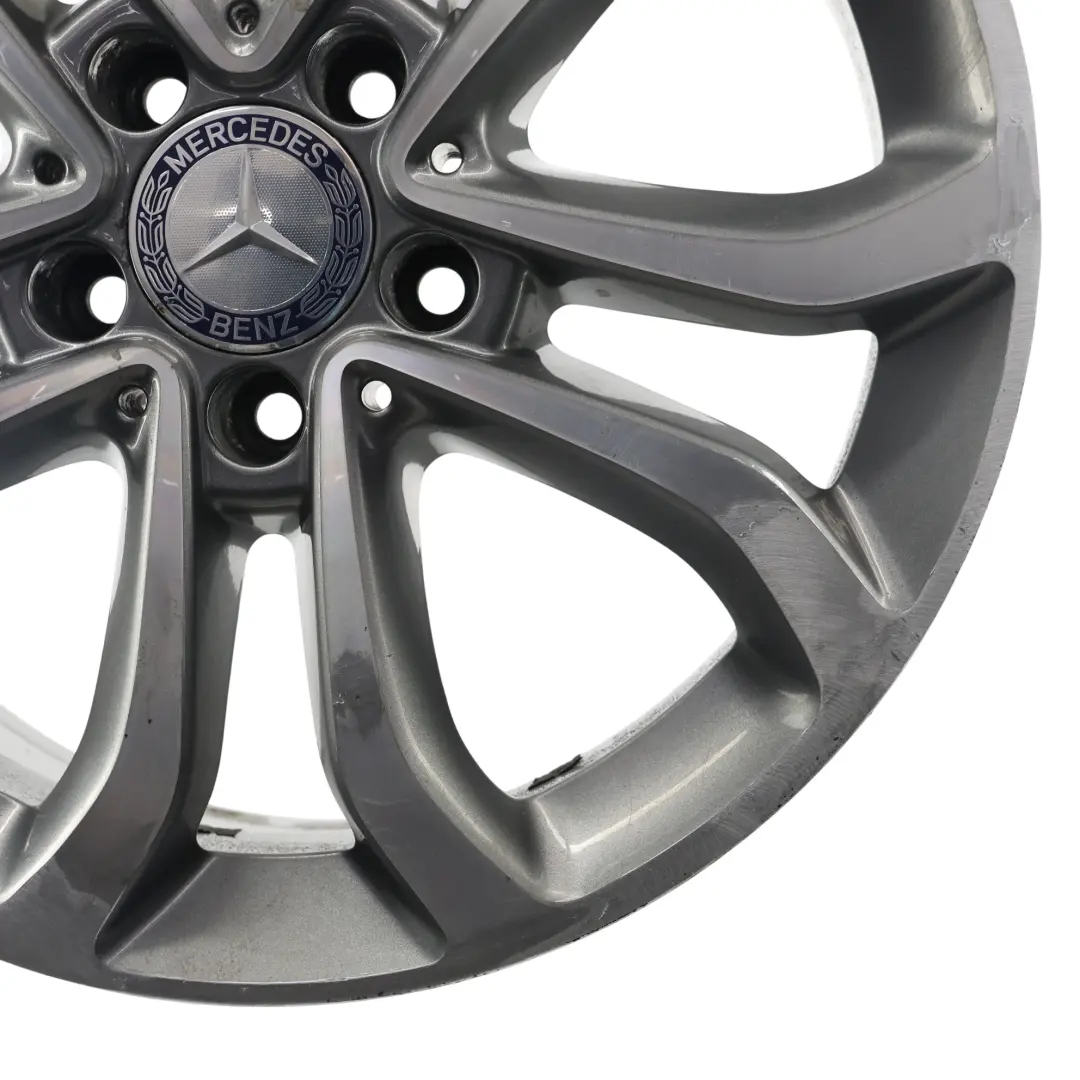 Rim Mercedes W205 Alloy 5-Double-Spoke 17" 7J ET:48,5 to Wheel with Part number A2054010200 Wheel Rim Mercedes W205 Alloy 5-Double-Spoke 17" 7J ET:48,5 - SKU A2054010200-1 - Part number A2054010200