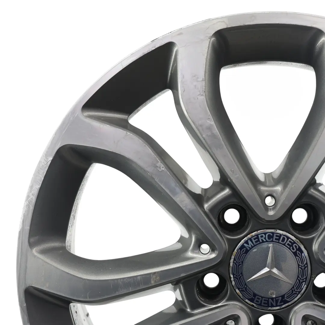 Leichtmetallfelge 5 Doppelspeiche 17" 7J ET:48,5 für Mercedes W205 mit Teilenummer A2054010200 Mercedes W205 Leichtmetallfelge 5 Doppelspeiche 17" 7J ET:48,5 - SKU A2054010200-3 - Teilenummer A2054010200