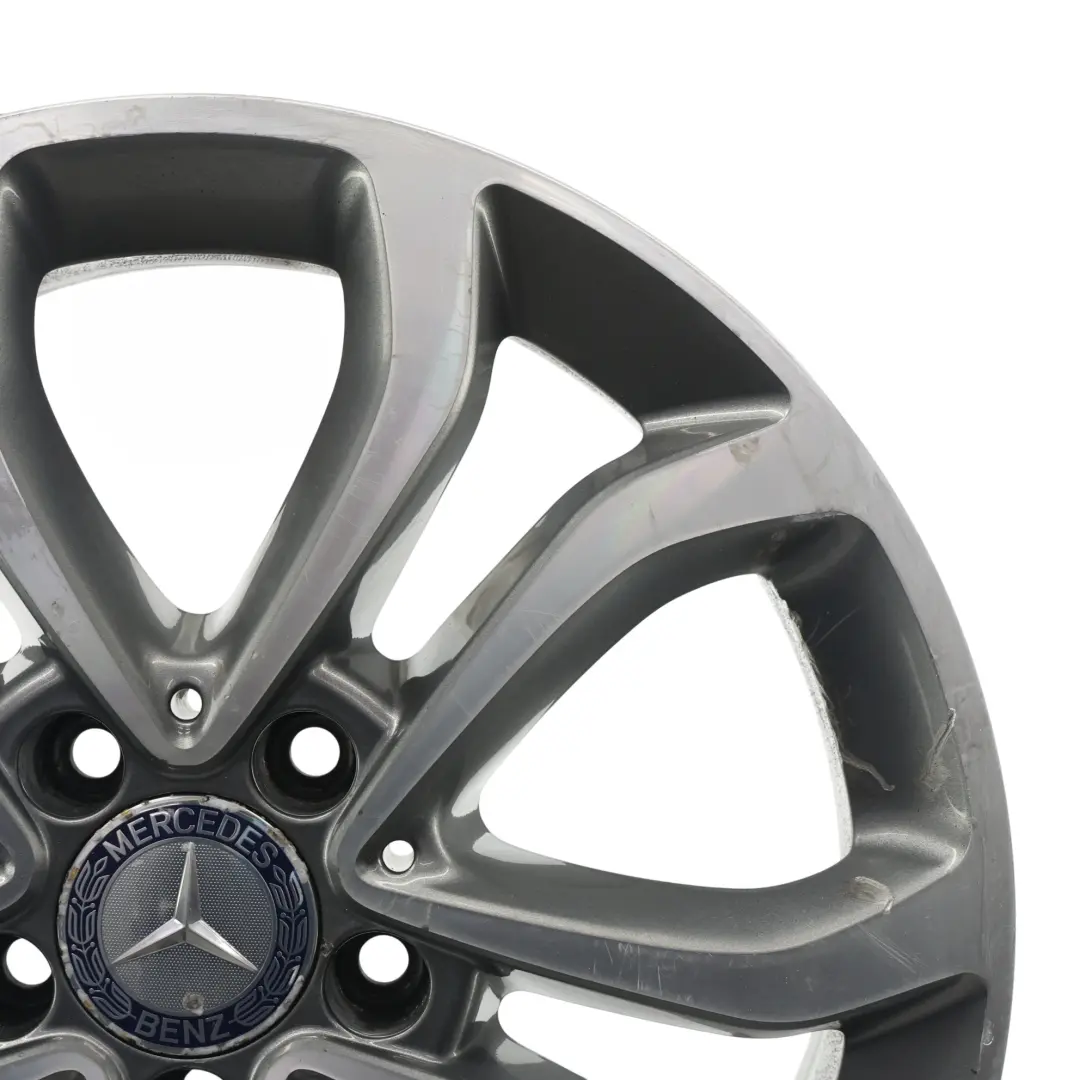 Alloy Wheel Rim 5 Double Spoke 17" 7J ET:48,5 to Mercedes W205 with Part number A2054010200 Mercedes W205 Alloy Wheel Rim 5 Double Spoke 17" 7J ET:48,5 - SKU A2054010200-3 - Part number A2054010200