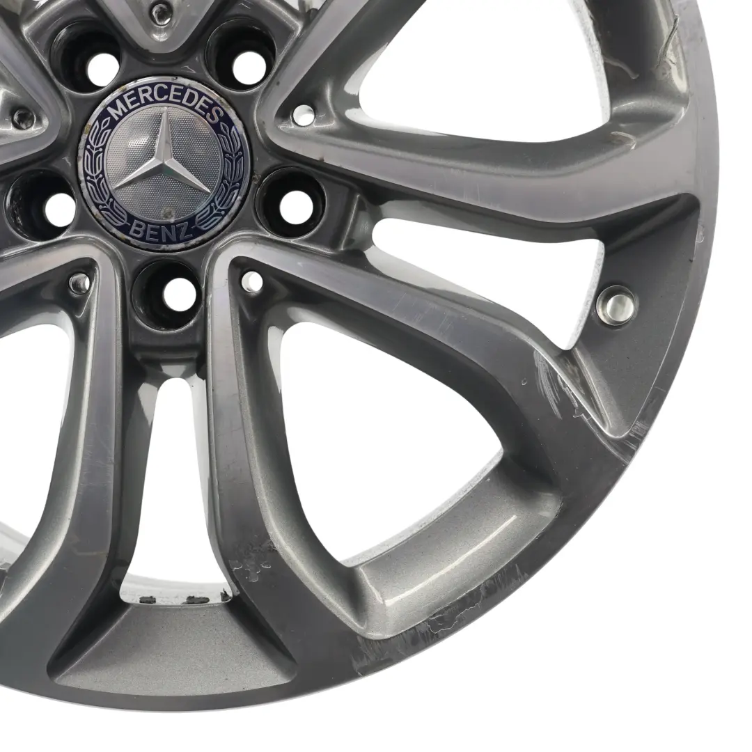 Alloy Wheel Rim 5 Double Spoke 17" 7J ET:48,5 to Mercedes W205 with Part number A2054010200 Mercedes W205 Alloy Wheel Rim 5 Double Spoke 17" 7J ET:48,5 - SKU A2054010200-3 - Part number A2054010200
