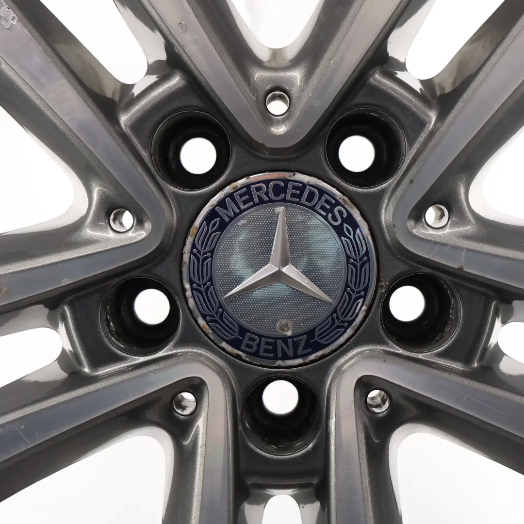 Alloy Wheel Rim 5 Double Spoke 17" 7J ET:48,5 to Mercedes W205 with Part number A2054010200 Mercedes W205 Alloy Wheel Rim 5 Double Spoke 17" 7J ET:48,5 - SKU A2054010200-3 - Part number A2054010200