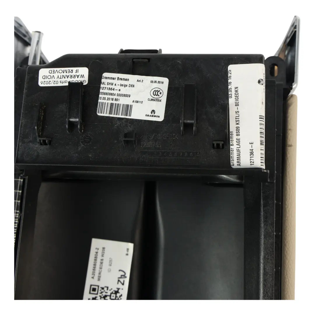 Consola Central Reposabrazos Split Slide Bandeja para Mercedes W205 con número de pieza A2056808804 Mercedes W205 Consola Central Reposabrazos Split Slide Bandeja - SKU A2056808804-2 - Número de pieza A2056808804