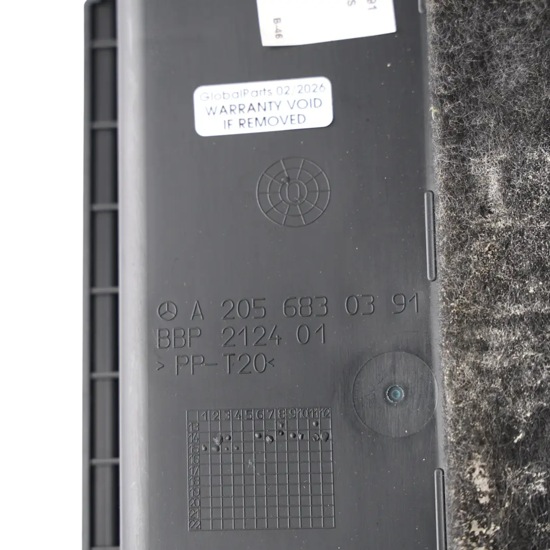 Mercedes S205 Load Compartment Floor Stowage Storage Tray Left N/S - SKU A2056830391 - Part number A2056830391