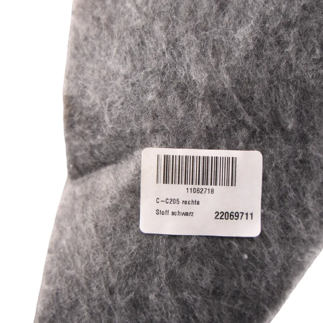 Mercedes W205 Cover Pilar C Trim Panel Rear Right O/S Black Panel - SKU A2056907625 - Part number A2056907625