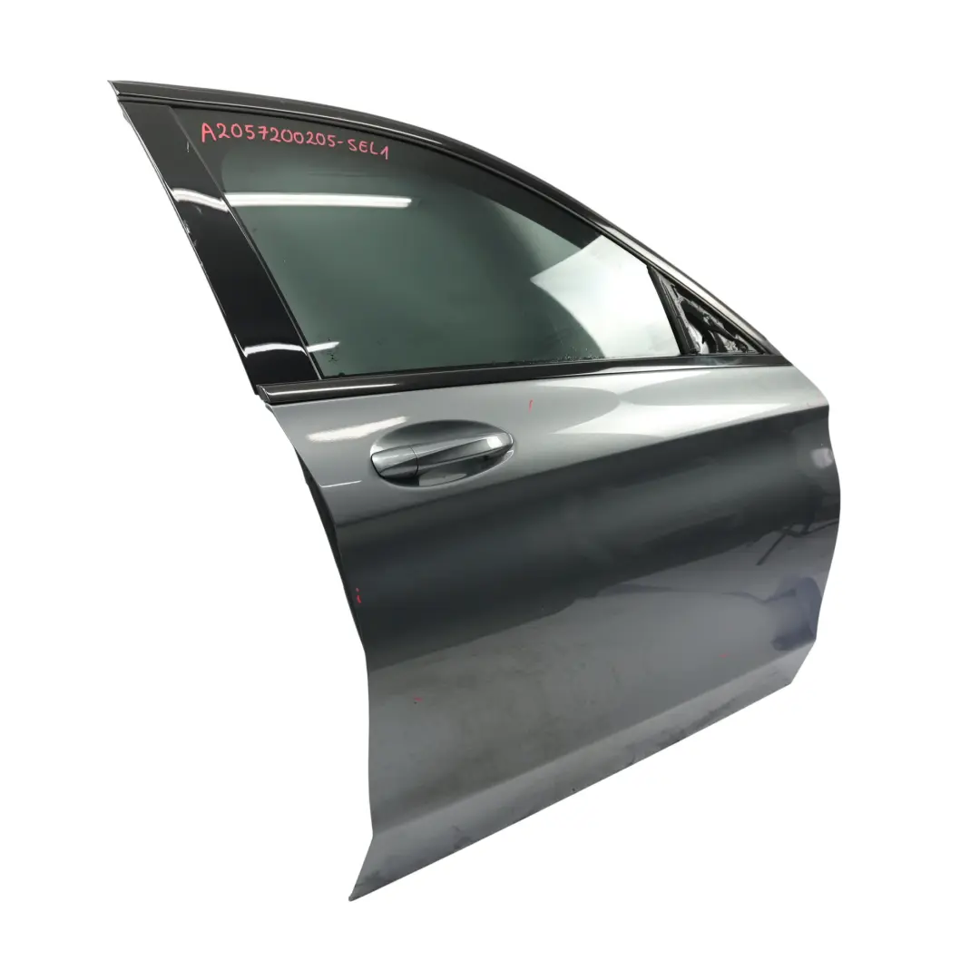 Mercedes W205 Door Front Right O/S Selenite Grey Metallic - 992 - SKU A2057200205-SEL1 - Part number A2057200205