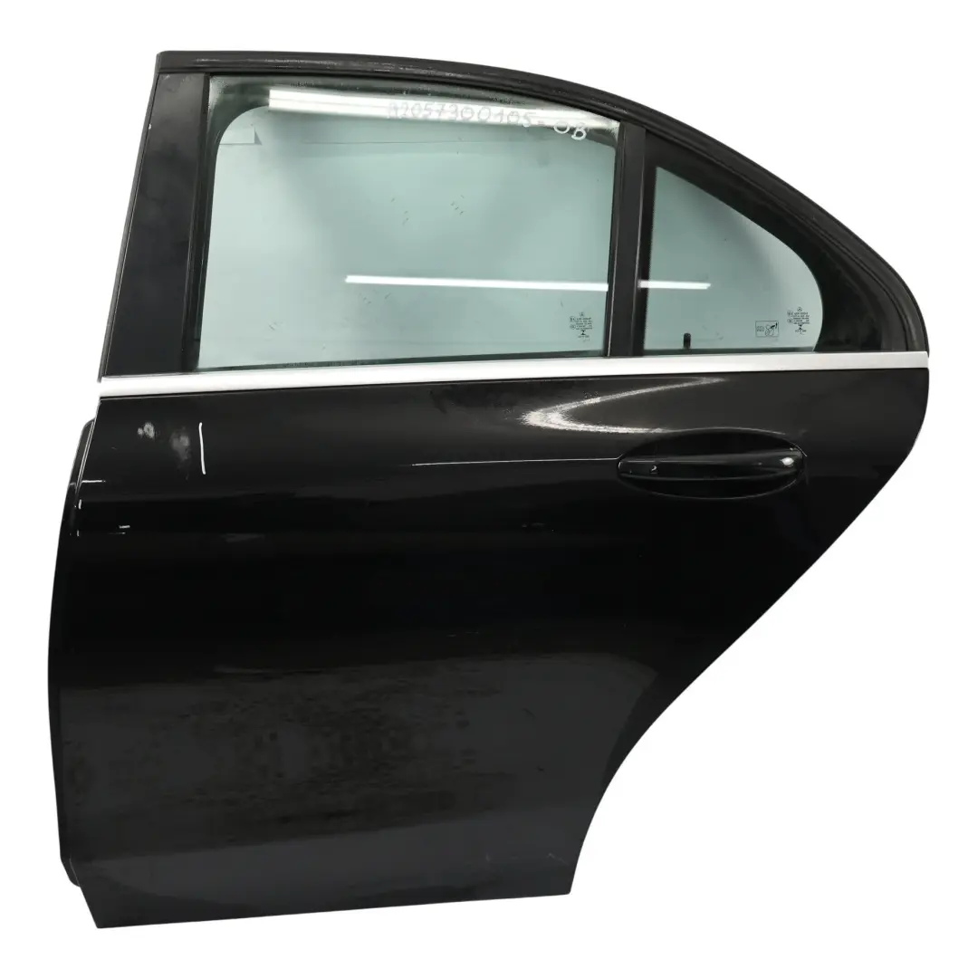 Mercedes W205 Porte Arrière Gauche Obsidian Black Noir Metallic - 197 - SKU A2057300105-OB - Numéro de pièce A2057300105