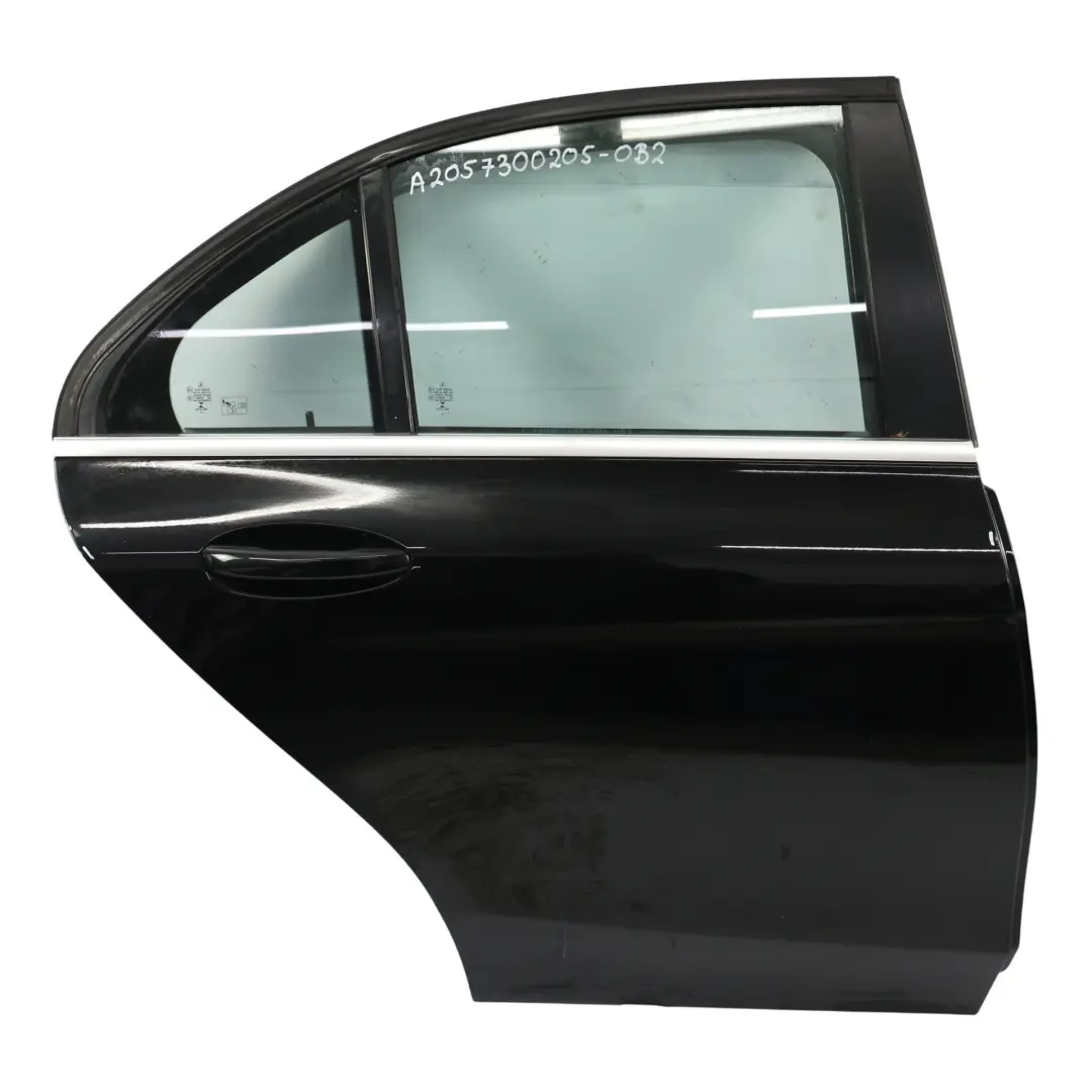 Mercedes W205 Door Rear Right O/S Obsidian Black Metallic - 197 - SKU A2057300205-OB2 - Part number A2057300205