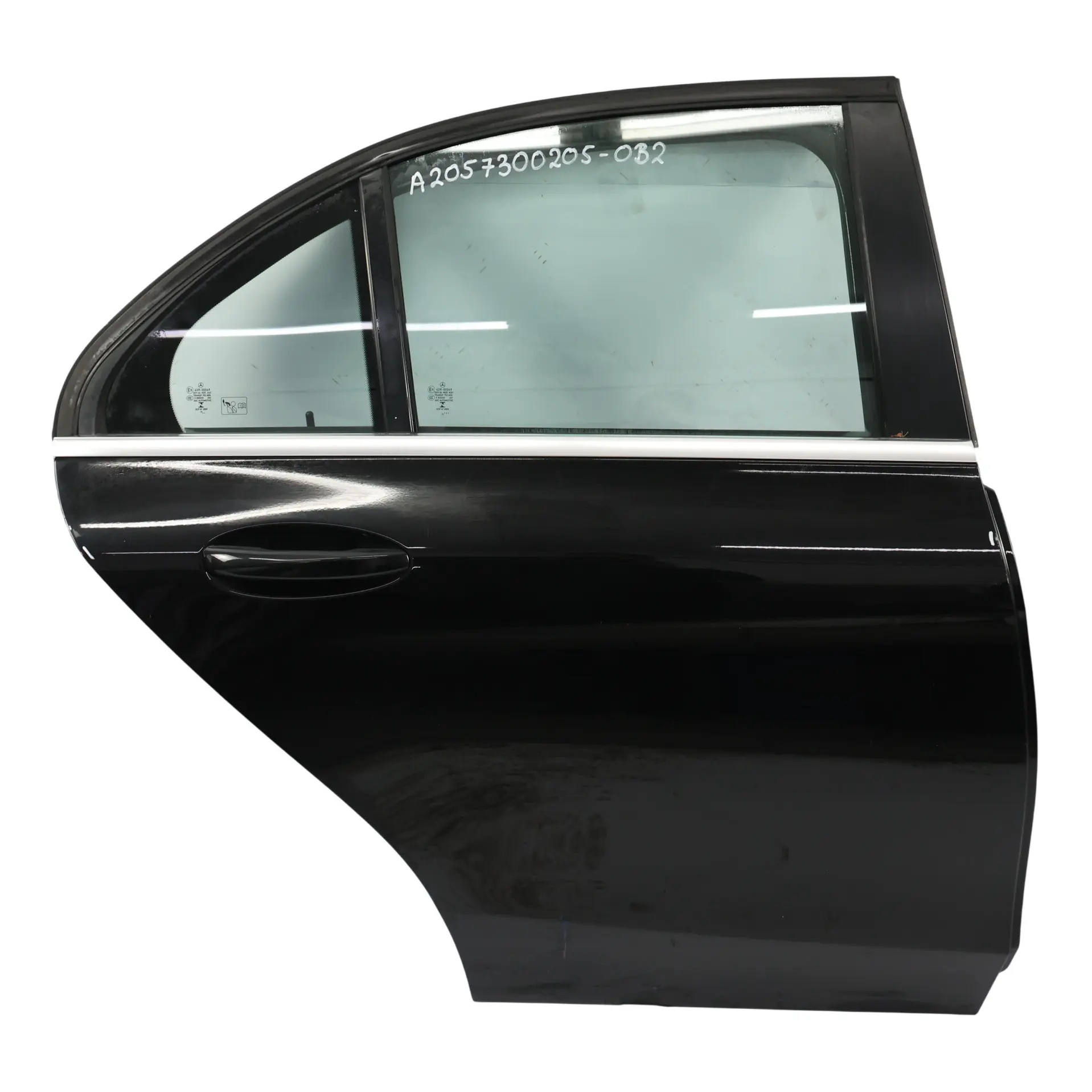 Mercedes W205 Puerta Trasera Derecha Obsidian Black Negro Metalizado - 197