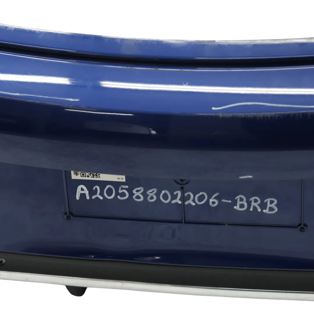 Mercedes A205 C205 Rear Bumper Trim Panel Covering AMG Brilliant Blue - 896 - SKU A2058802206-BRB - Part number A2058802206