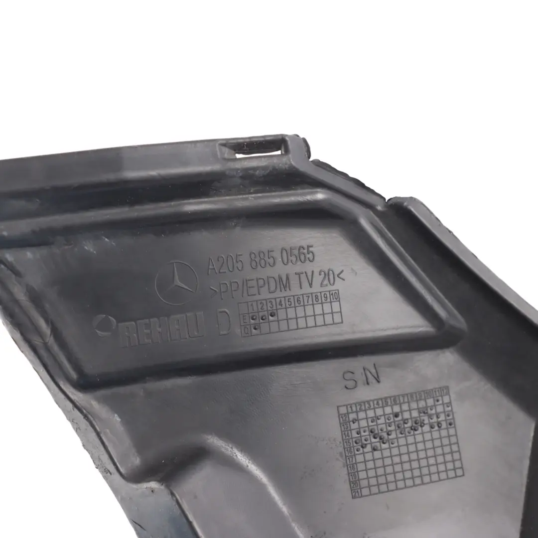 Front Bumper Mount Bracket Guide Support Left N/S to Mercedes W205 S205 with Part number A2058850565 Mercedes W205 S205 Front Bumper Mount Bracket Guide Support Left N/S - SKU A2058850565 - Part number A2058850565