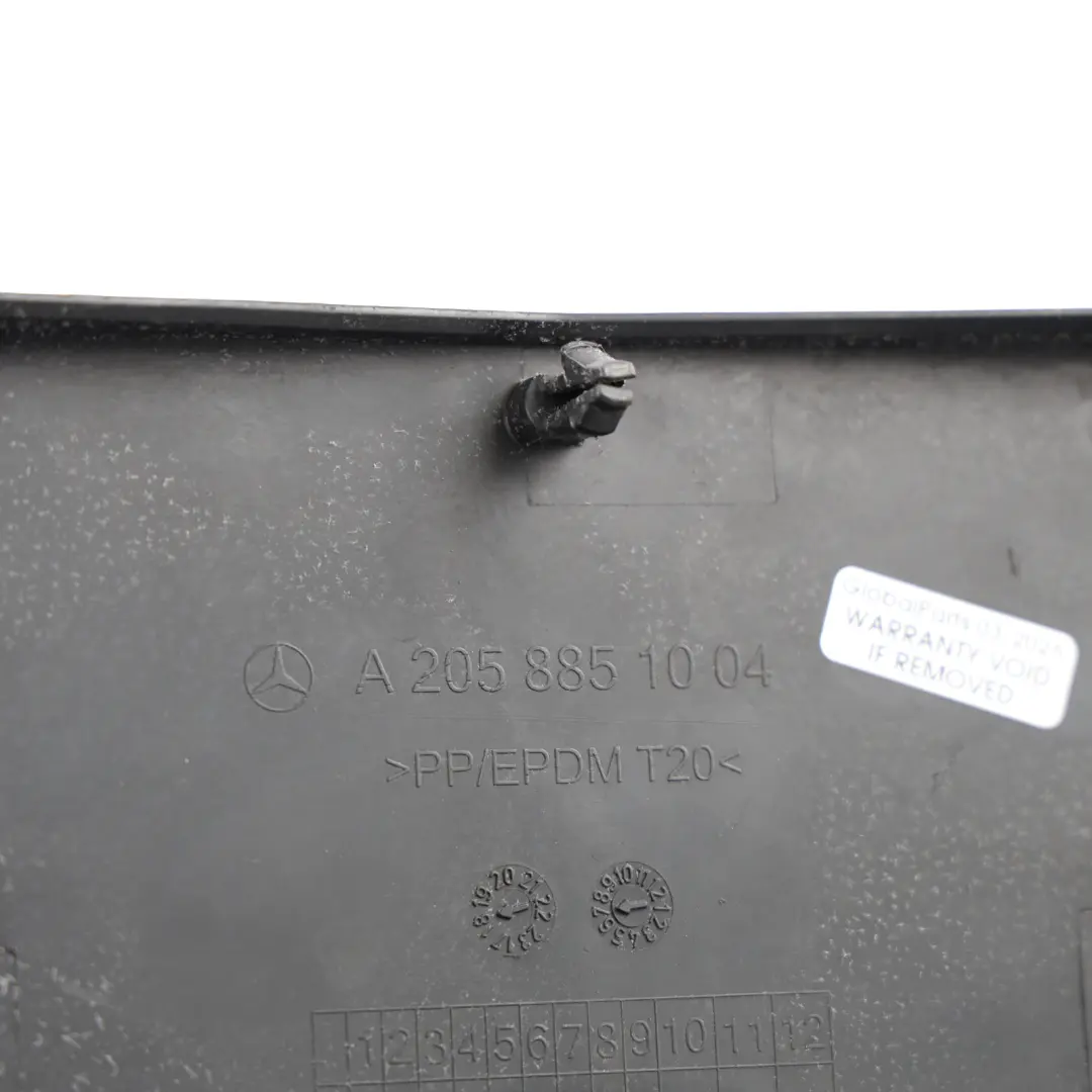 Licence Plate Holder Name Plate Bracket to Mercedes C205 with Part number A2058851004 Mercedes C205 Licence Plate Holder Name Plate Bracket - SKU A2058851004 - Part number A2058851004