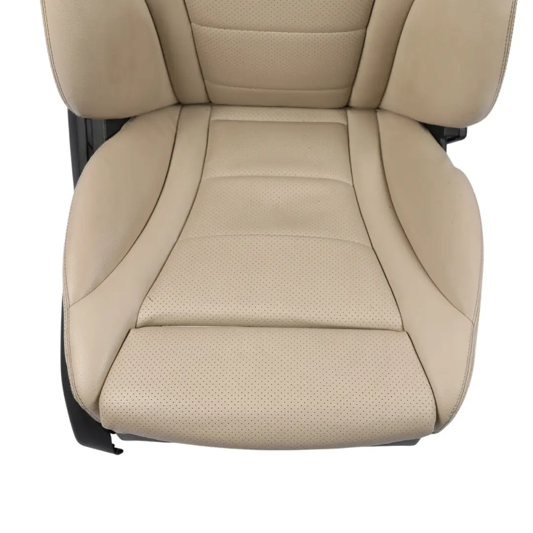 Mercedes W205 Front Seat Heated Memory Interior Leather Beige Right O/S - SKU A2059101147-10 - Part number A2059101147