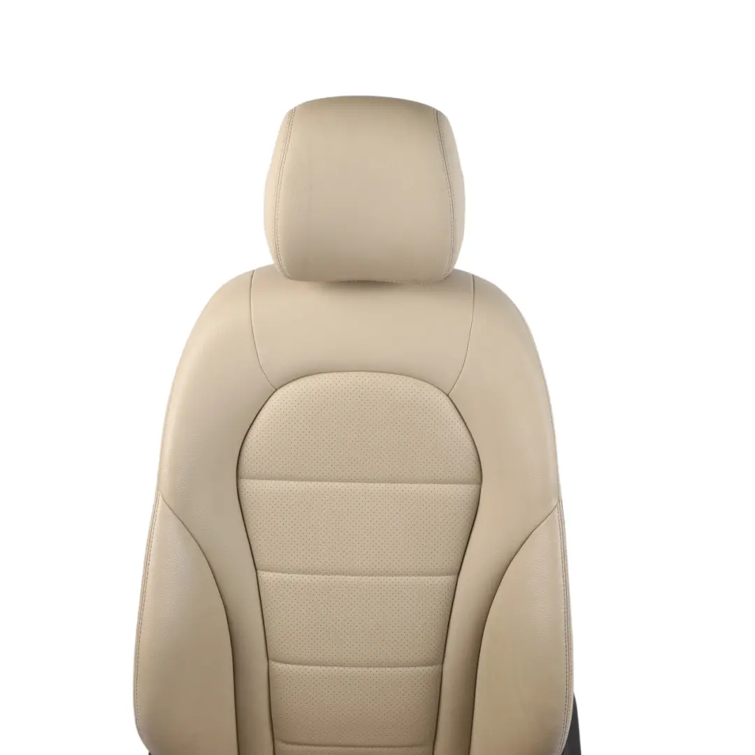 Asiento Delantero Calefactable Memoria Cuero Beige Izquierdo para Mercedes W205 con número de pieza A2059101147 Mercedes W205 Asiento Delantero Calefactable Memoria Cuero Beige Izquierdo - SKU A2059101147-9 - Número de pieza A2059101147