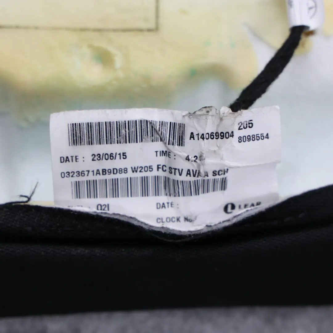 Mercedes W205 Przedni Fotel Podgrzewany Skóra Lewy Czarny - SKU A2059106642 - Numer Części A2059106642