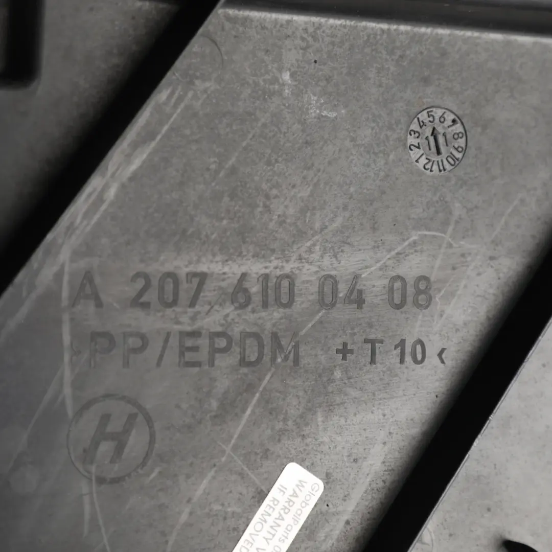 Underbody Undertray Muffler Cover Panel Rear Right O/S to Mercedes A207 with Part number A2076100408 Mercedes A207 Underbody Undertray Muffler Cover Panel Rear Right O/S - SKU A2076100408 - Part number A2076100408