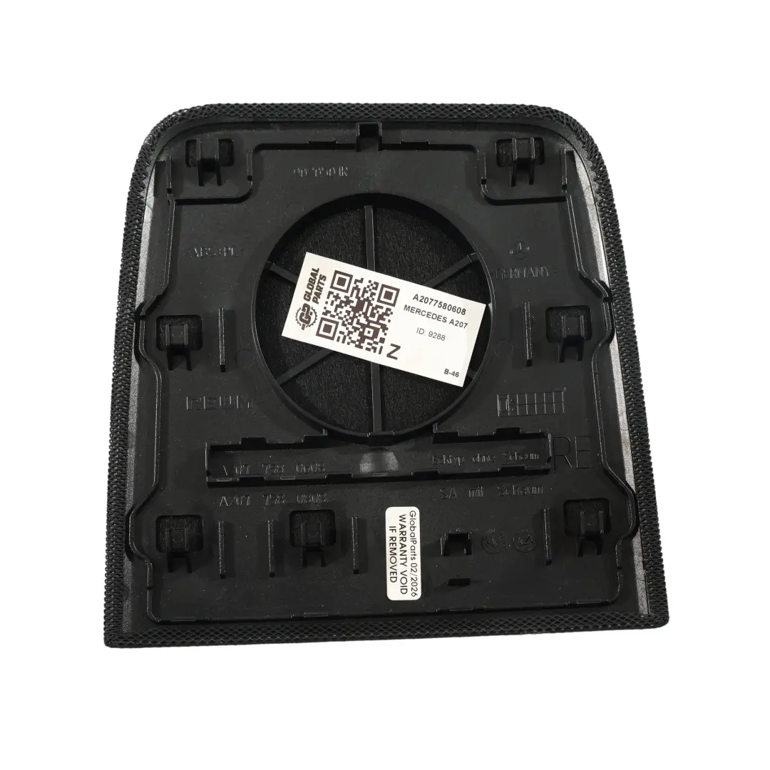 Mercedes A207 Tapa Trasera Abatible Cubierta Altavoz Panel Derecho - SKU A2077580608 - Número de pieza A2077580608