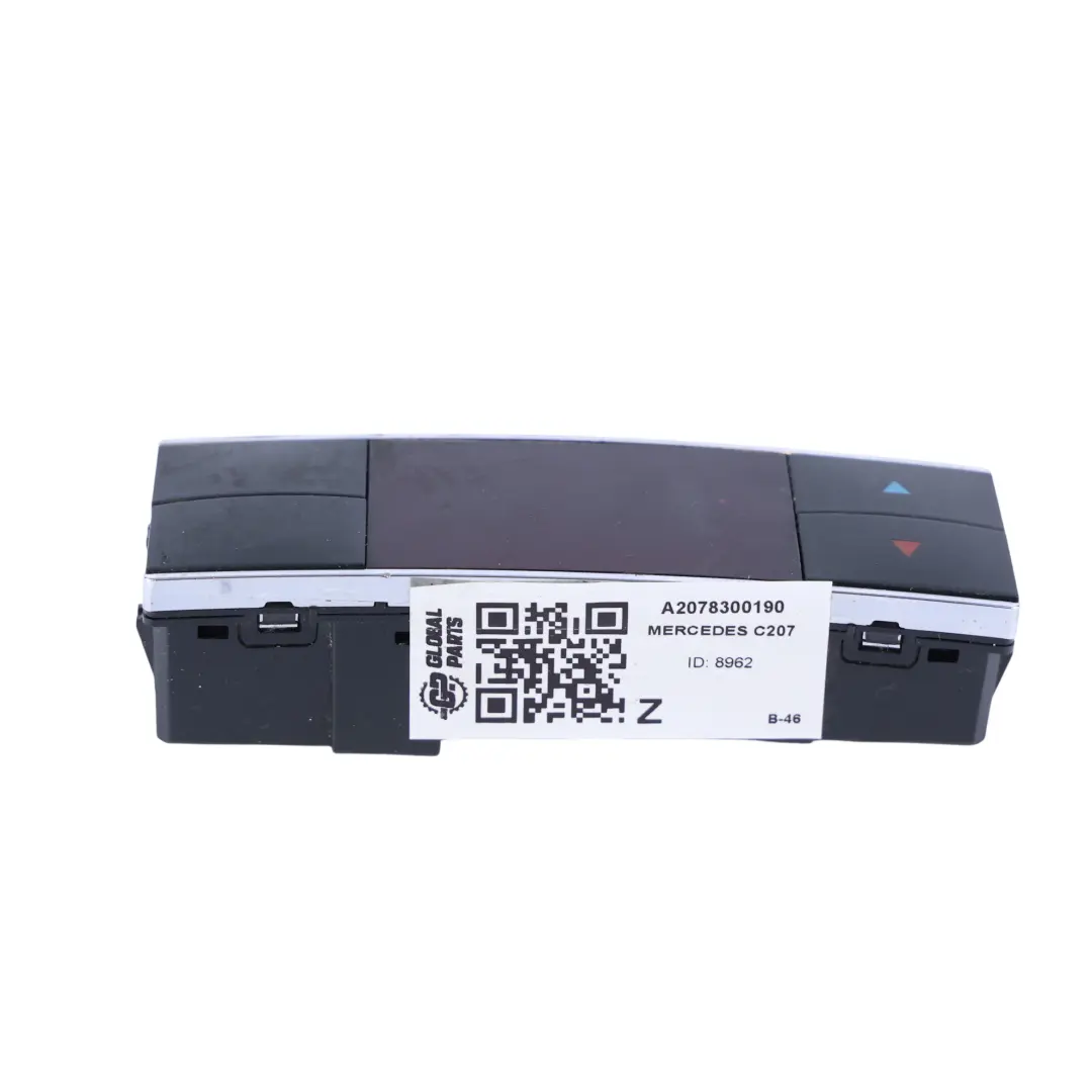 Clima Riscaldatore Controllo Pannello Interruttore per Mercedes C207 con numero di parte A2078300190 Mercedes C207 Clima Riscaldatore Controllo Pannello Interruttore - SKU A2078300190 - Numero di parte A2078300190