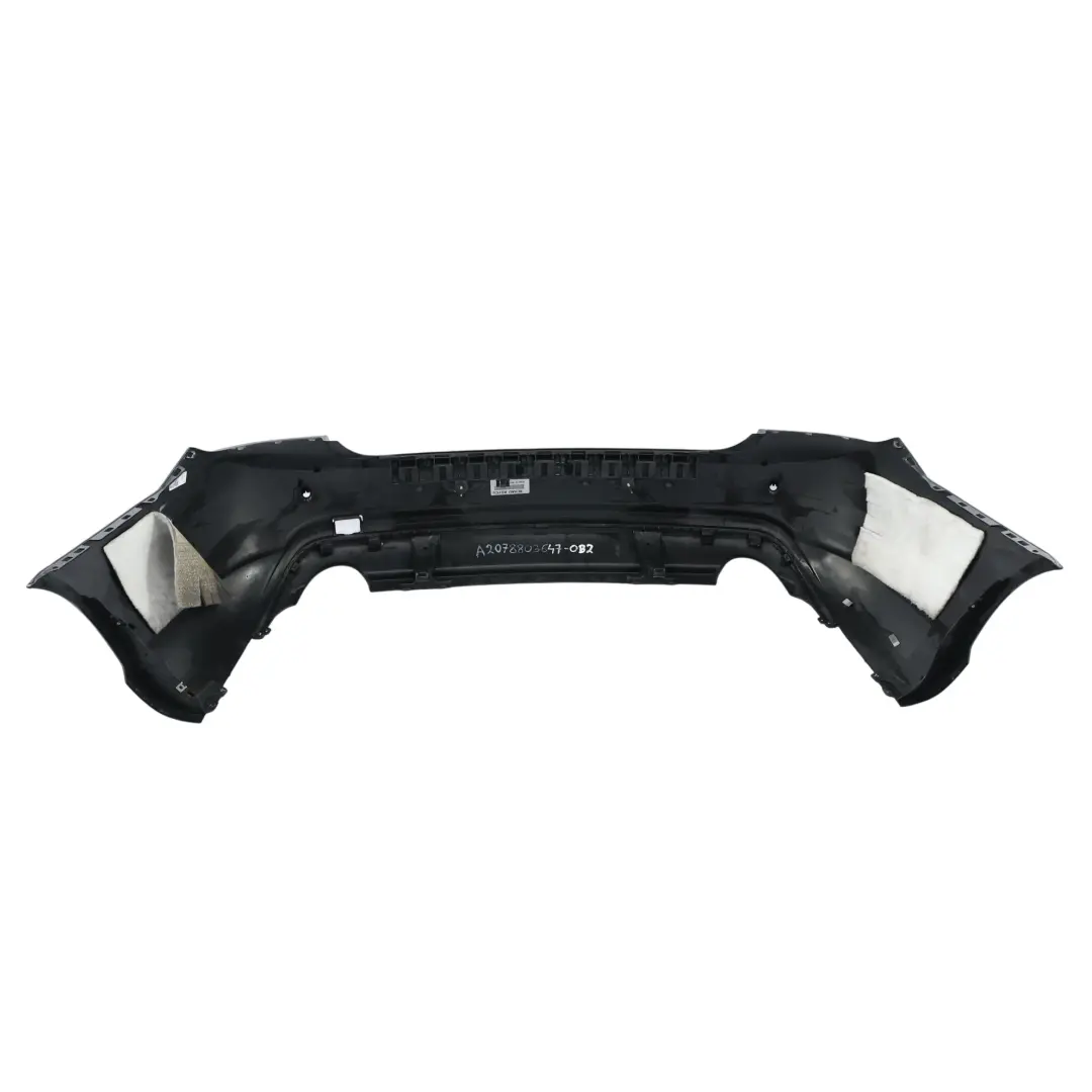 W207 Rear Bumper Trim Panel Covering Obsidian Black Metallic - 197 to Mercedes with Part number A2078803647 Mercedes W207 Rear Bumper Trim Panel Covering Obsidian Black Metallic - 197 - SKU A2078803647-OB2 - Part number A2078803647
