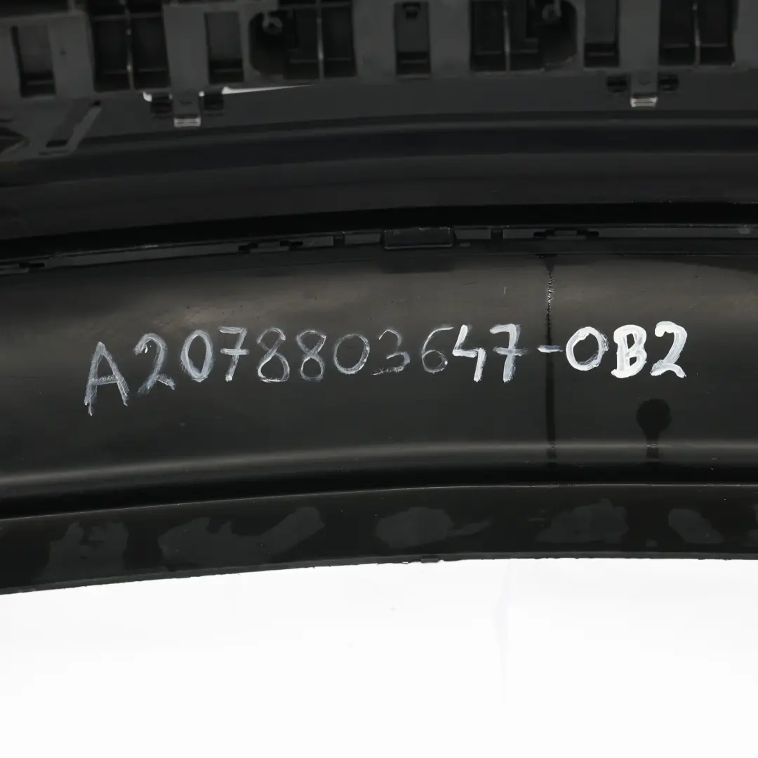 W207 Rear Bumper Trim Panel Covering Obsidian Black Metallic - 197 to Mercedes with Part number A2078803647 Mercedes W207 Rear Bumper Trim Panel Covering Obsidian Black Metallic - 197 - SKU A2078803647-OB2 - Part number A2078803647