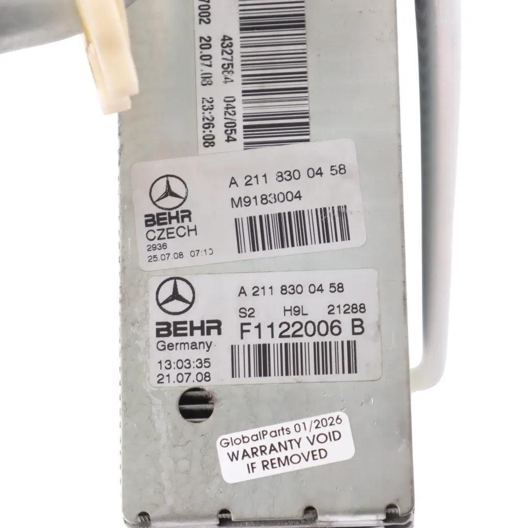 Mercedes CLS C219 Air Conditioning Heater Matrix Evaporator Diesel - SKU A2118300458 - Part number A2118300458