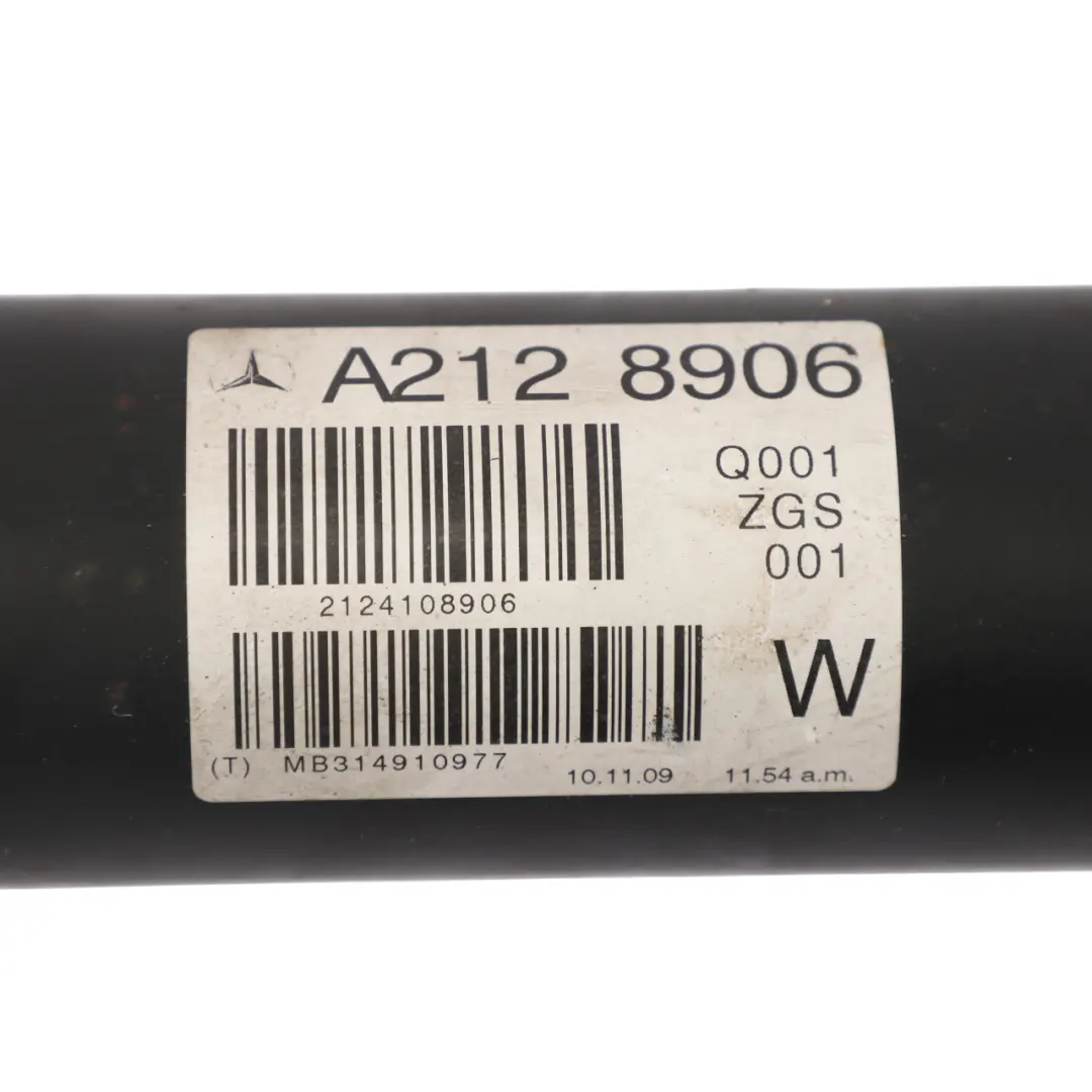 Propshaft Drive Prop Shaft M272 Automatic Transmission to Mercedes W212 with Part number A2124108906 Mercedes W212 Propshaft Drive Prop Shaft M272 Automatic Transmission - SKU A2124108906 - Part number A2124108906