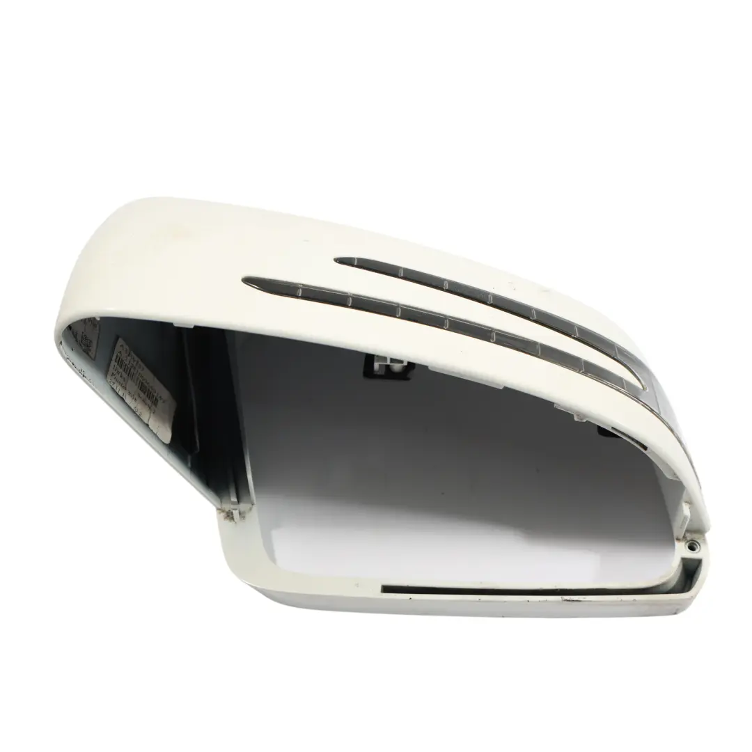 Wing Mirror Cover Left N/S Housing Polar White - 149 to Mercedes W204 with Part number A2128106700 Mercedes W204 Wing Mirror Cover Left N/S Housing Polar White - 149 - SKU A2128106700-POL - Part number A2128106700