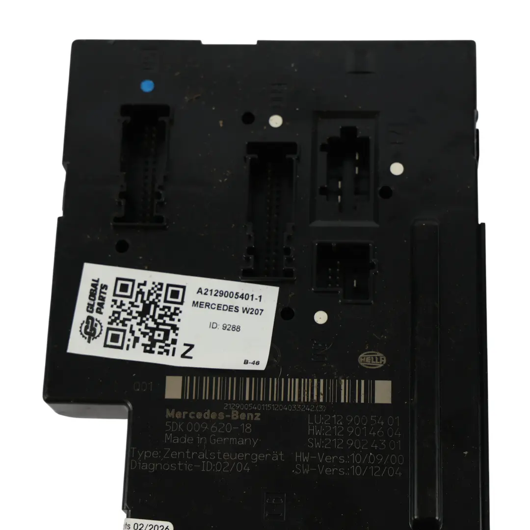 W207 Módulo Control Comfrot Ecu SAM 5DK009620 para Mercedes con número de pieza A2129005401 Mercedes W207 Módulo Control Comfrot Ecu SAM 5DK009620 - SKU A2129005401-1 - Número de pieza A2129005401