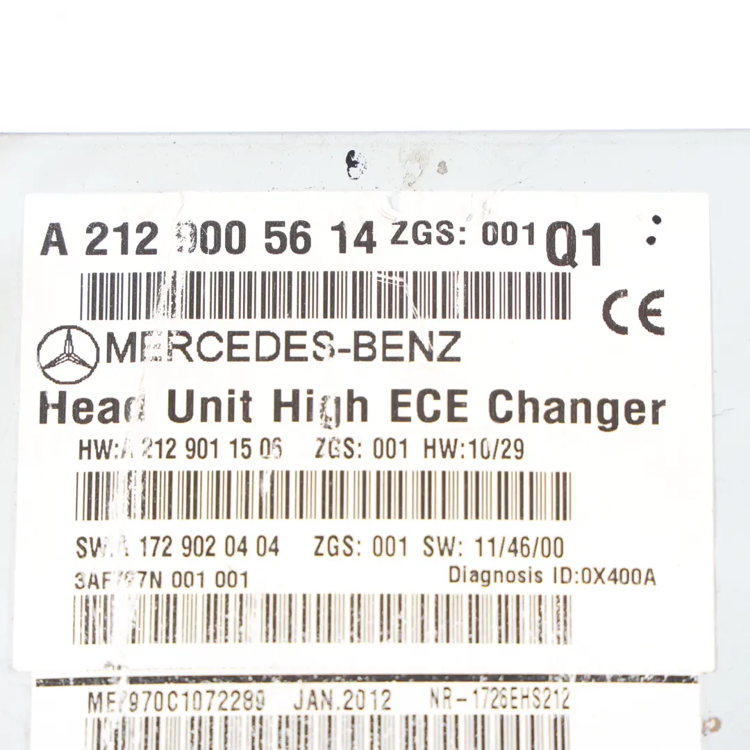 W218 Radioodtwarzacz Nawigacja CD do Mercedes A207 W212 o numerze A2129005614 Mercedes A207 W212 W218 Radioodtwarzacz Nawigacja CD - SKU A2129005614-2 - Numer Części A2129005614