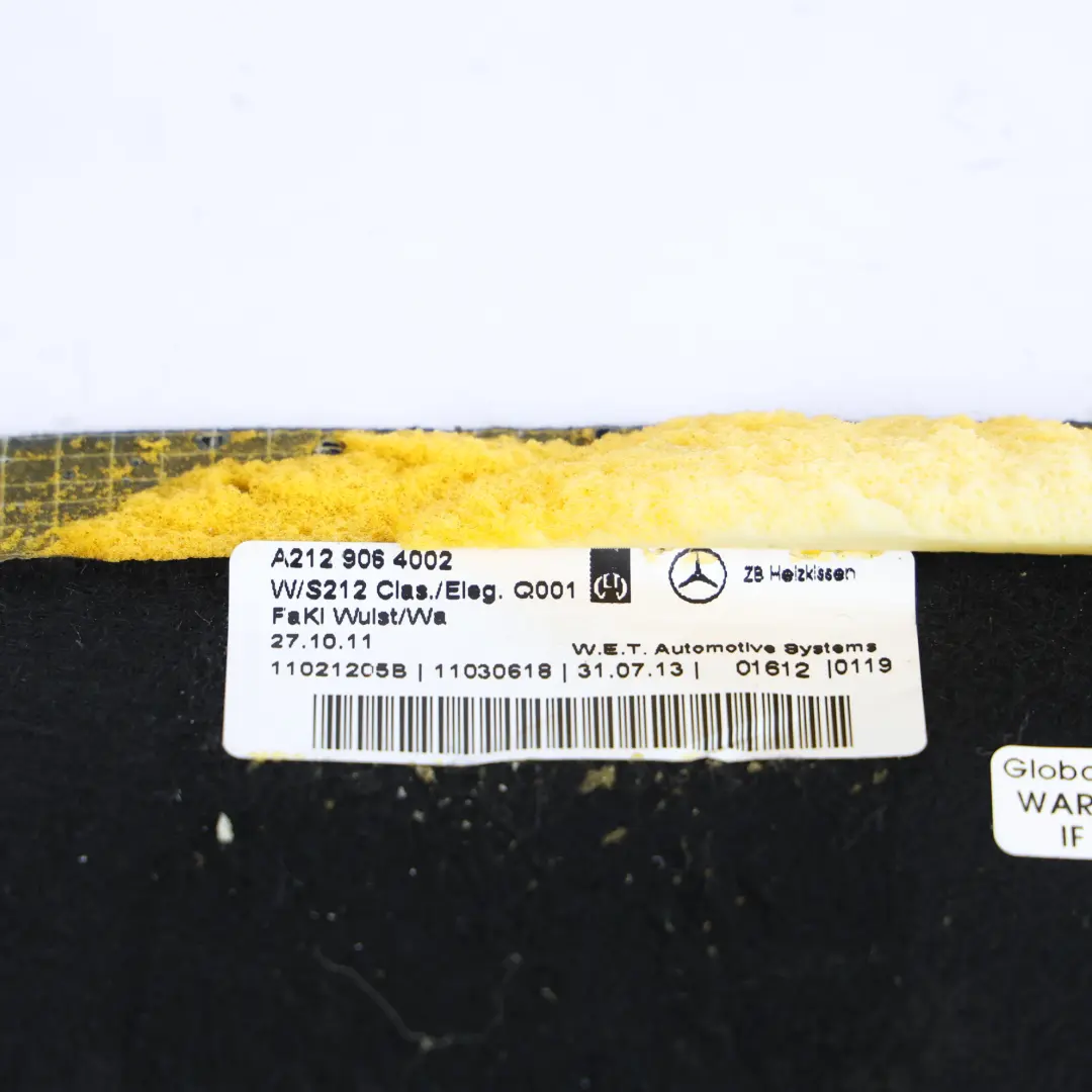 Mercedes W212 Front Seat Base Heater Element Mat Left Right N/O/S - SKU A2129064002 - Part number A2129064002