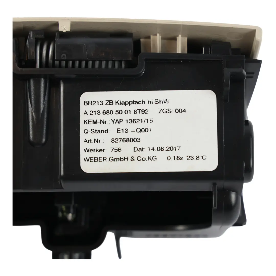 Mercedes W213 Console Centrale Cenere Inserto Posteriore Presa Beige - SKU A2136805001-1 - Numero di parte A2136805001