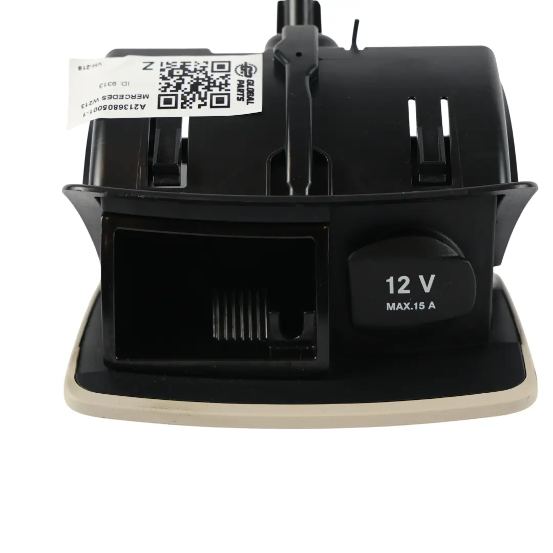 Mercedes W213 Console Centrale Cendrier Insert Arrière Prise Beige - SKU A2136805001-1 - Numéro de pièce A2136805001