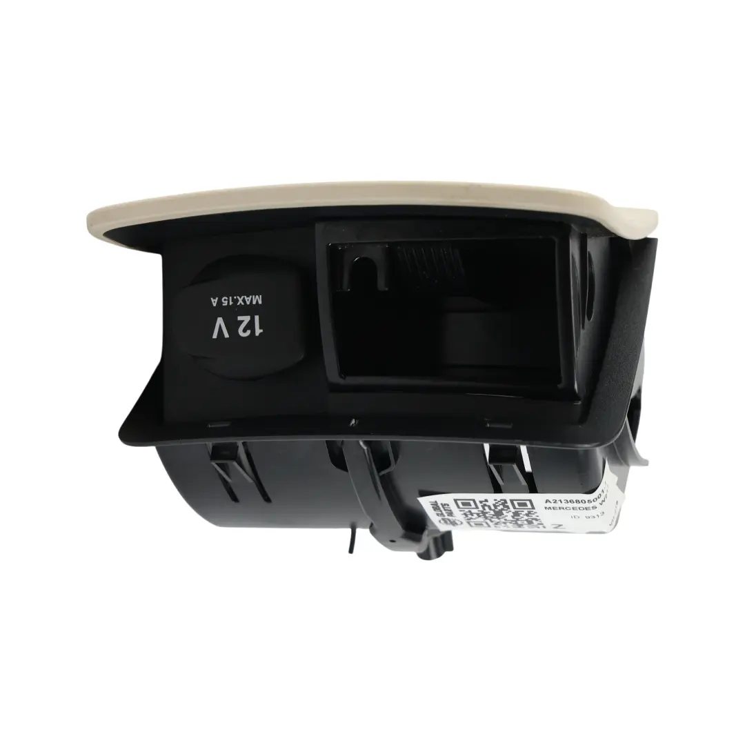 Mercedes W213 Console Centrale Cenere Inserto Posteriore Presa Beige - SKU A2136805001-1 - Numero di parte A2136805001