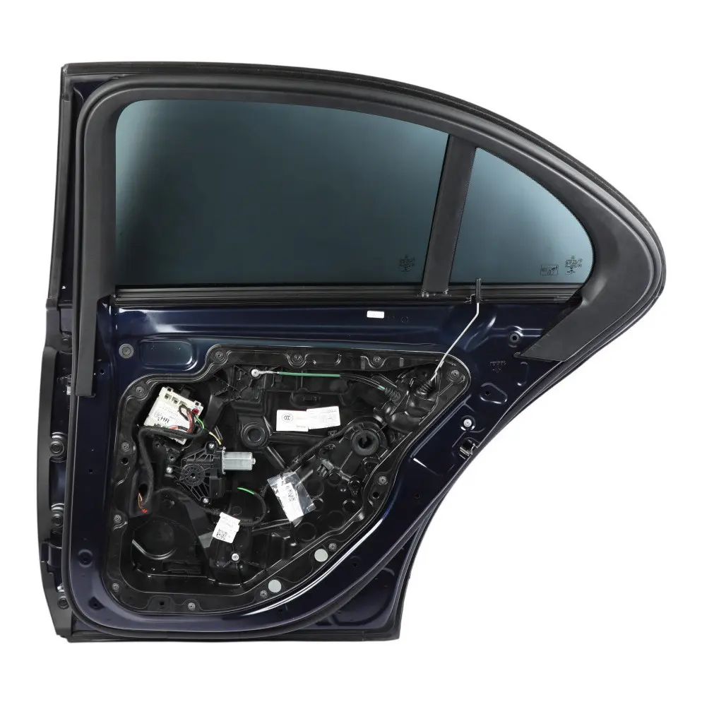 Door Rear Right O/S Cavansite Blue Metallic - 890 to Mercedes W213 Saloon with Part number A2137300205 Mercedes W213 Saloon Door Rear Right O/S Cavansite Blue Metallic - 890 - SKU A2137300205-CVB - Part number A2137300205