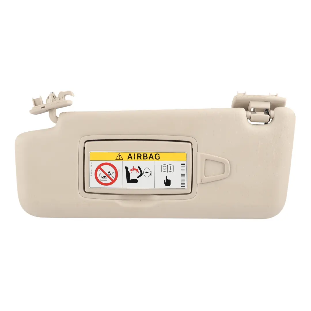 Mercedes W213 Sun Visor Cover Trim Left N/S Front Almond Beige 8U26 - SKU A2138106101-2 - Part number A2138106101