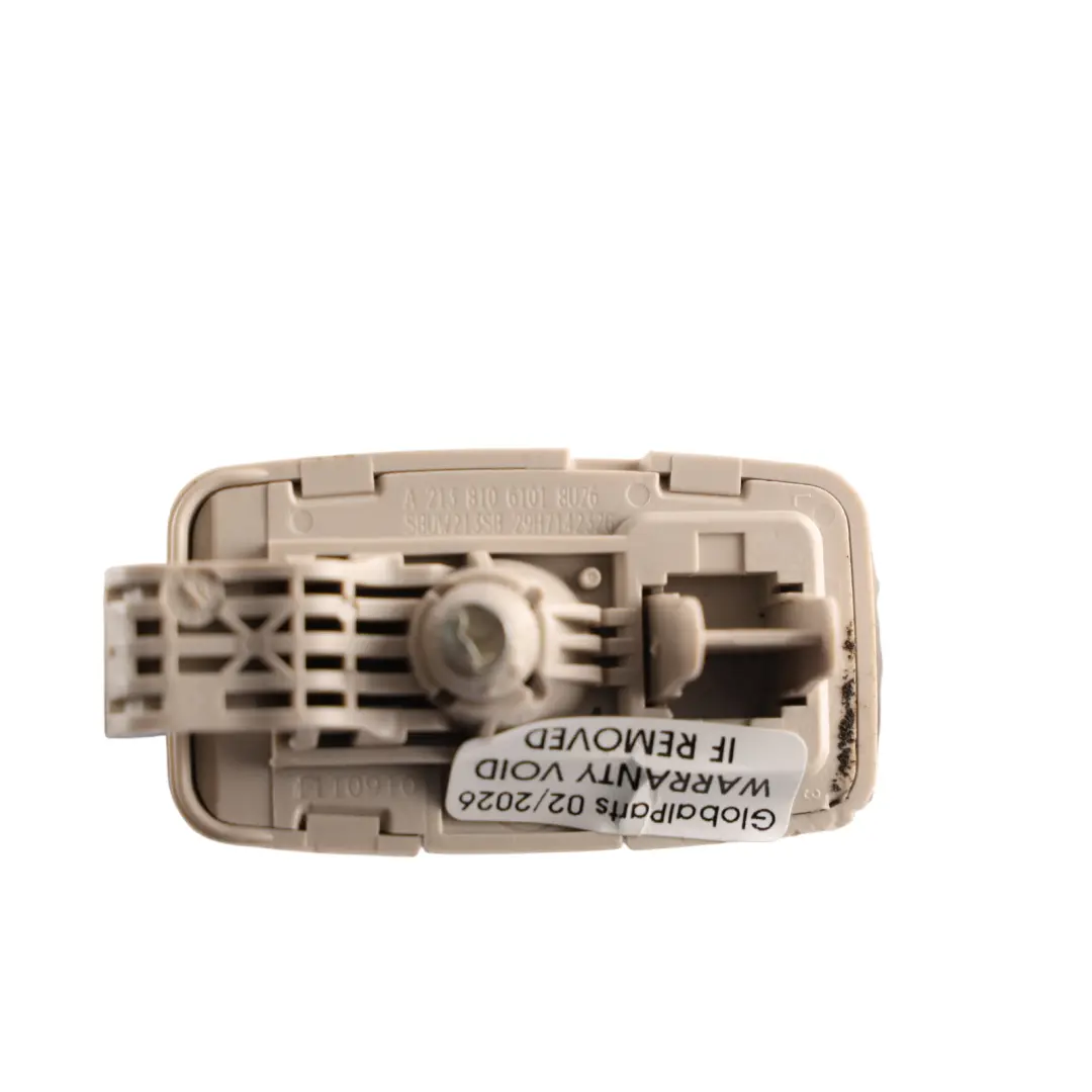 Mercedes W213 Sun Visor Cover Trim Left N/S Front Almond Beige 8U26 - SKU A2138106101-2 - Part number A2138106101