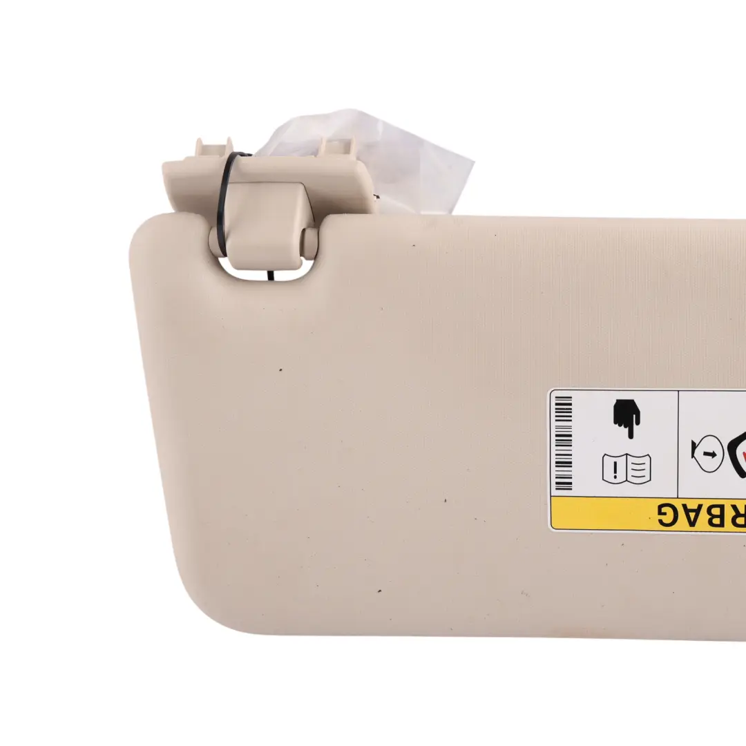 Sun Visor Cover Trim Left N/S Front Almond Beige 8U26 to Mercedes W213 with Part number A2138106101 Mercedes W213 Sun Visor Cover Trim Left N/S Front Almond Beige 8U26 - SKU A2138106101-2 - Part number A2138106101
