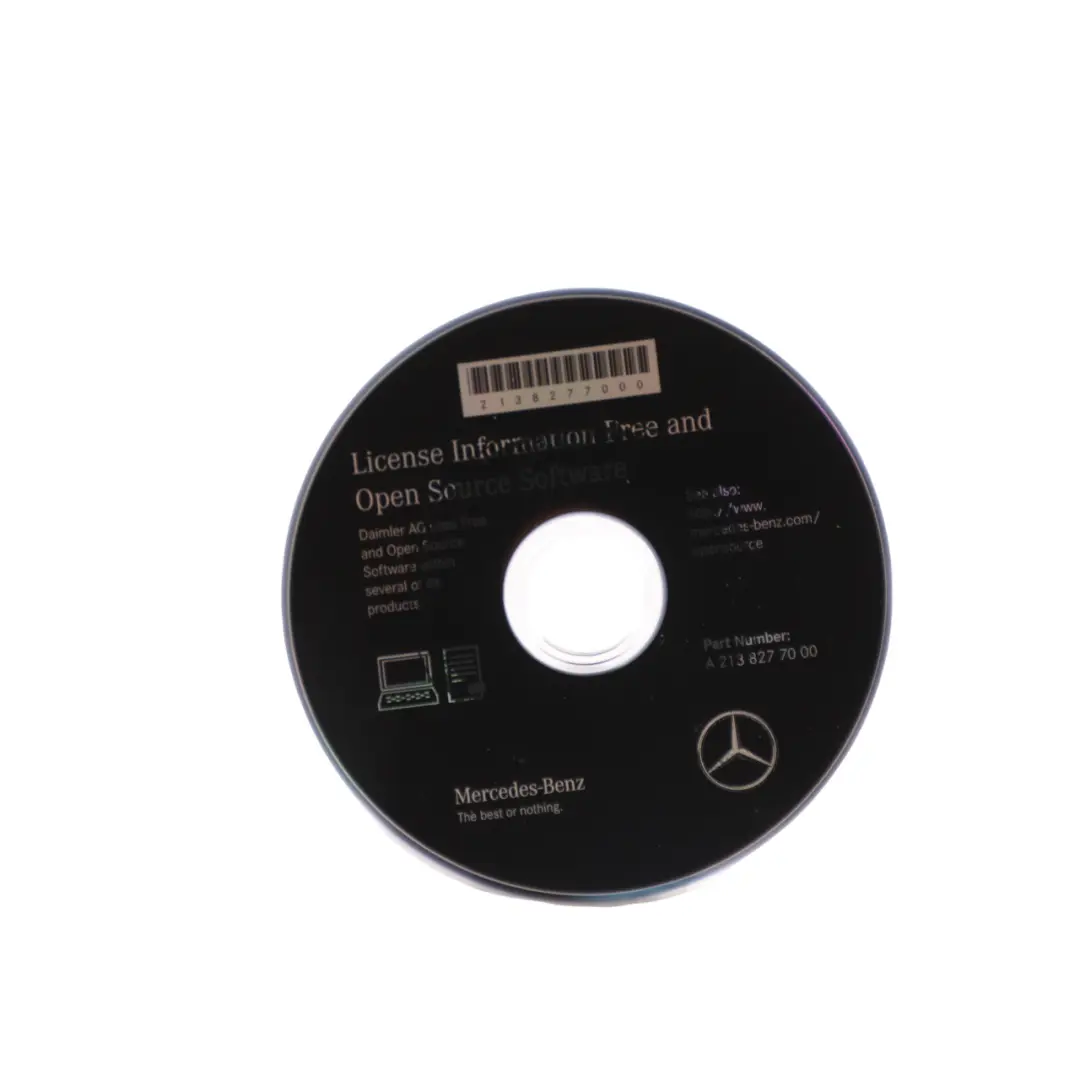 Licence Information Open Source Software CD to Mercedes W213 with Part number A2138277000 Mercedes W213 Licence Information Open Source Software CD - SKU A2138277000 - Part number A2138277000