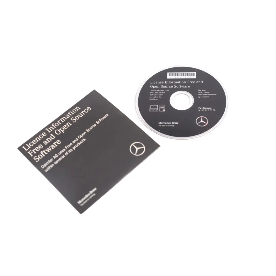 Licence Information Open Source Software CD to Mercedes W213 with Part number A2138277000 Mercedes W213 Licence Information Open Source Software CD - SKU A2138277000 - Part number A2138277000