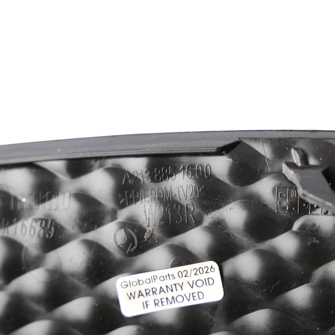 Front Bumper Lower Grille Right O/S to Mercedes W213 with Part number A2138851600 Mercedes W213 Front Bumper Lower Grille Right O/S - SKU A2138851600 - Part number A2138851600