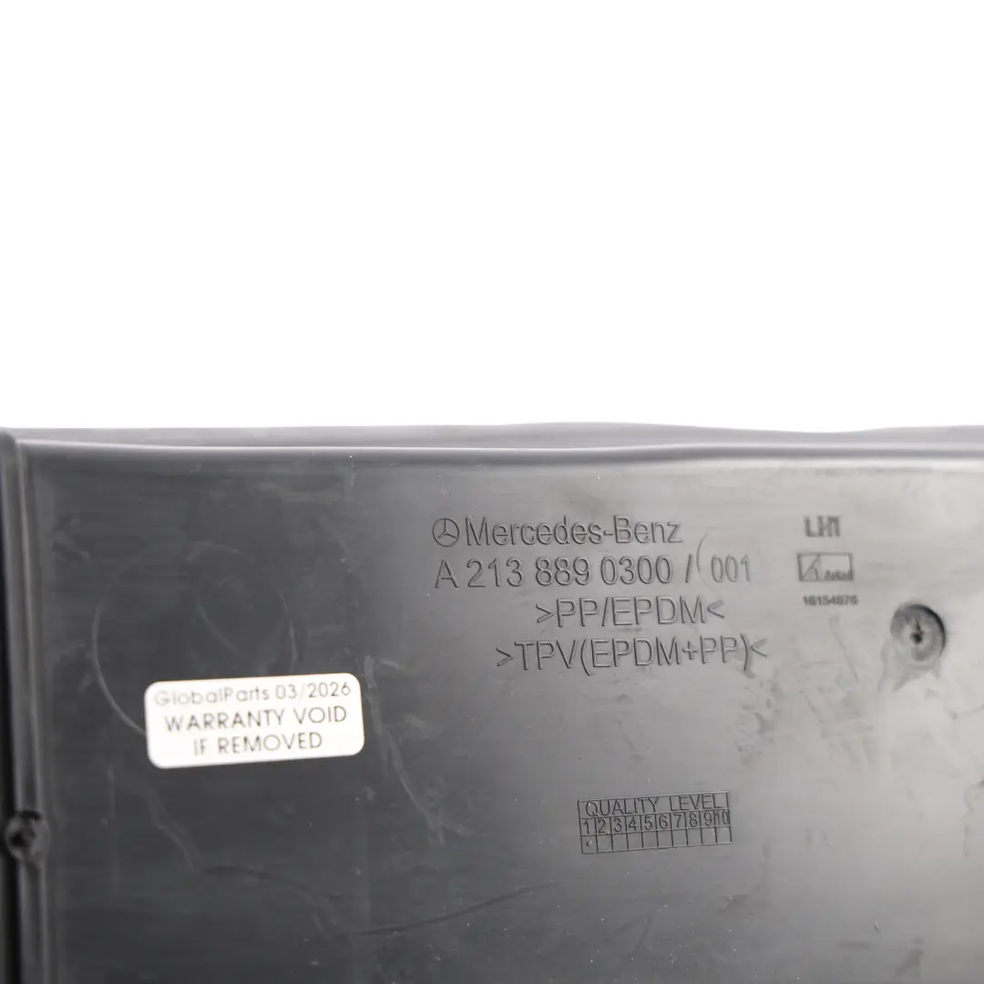 Mercedes W213 Front Wing Mount Bracket Fender Gap Cover Left N/S - SKU A2138890300 - Part number A2138890300