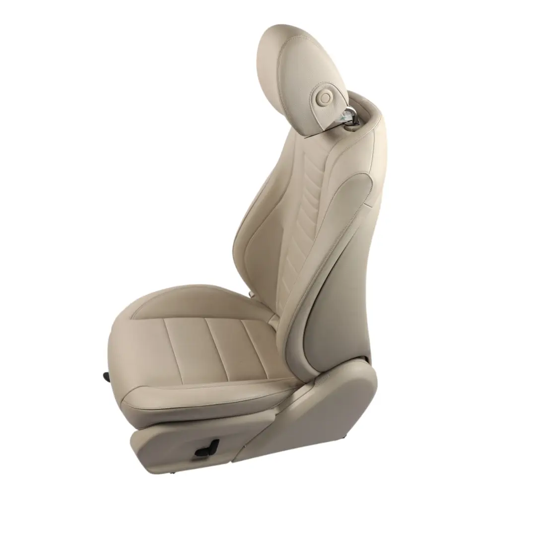 Mercedes W213 Front Seat Heated Electric Interior Leather Almond Beige Left N/S - SKU A2139104002-7 - Part number A2139104002