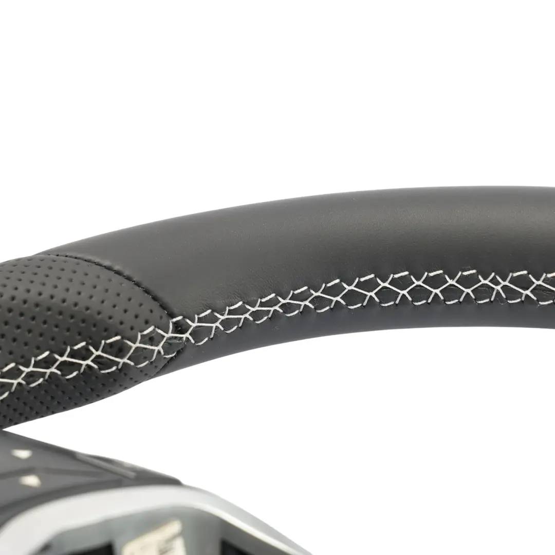 NUEVO Cuero Negro con Hilos Blancos para Volante Mercedes W176 W204 W246 con número de pieza A2184601918 Volante Mercedes W176 W204 W246 NUEVO Cuero Negro con Hilos Blancos - SKU A2184601918-1 - Número de pieza A2184601918